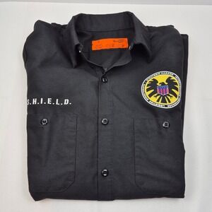 Marvel S.H.I.E.L.D. Agent‎ Shirt S Black Button Up Cosplay Costume Avengers MCU